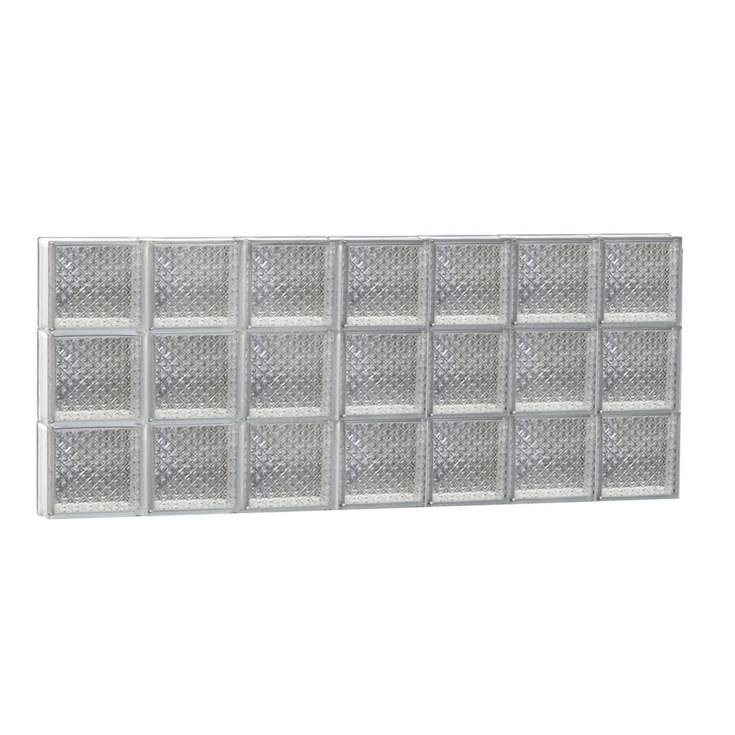 REDI2SET Diamond Glass 40-1/4-in x 17-1/4-in Frameless Replacement Glass Block Window