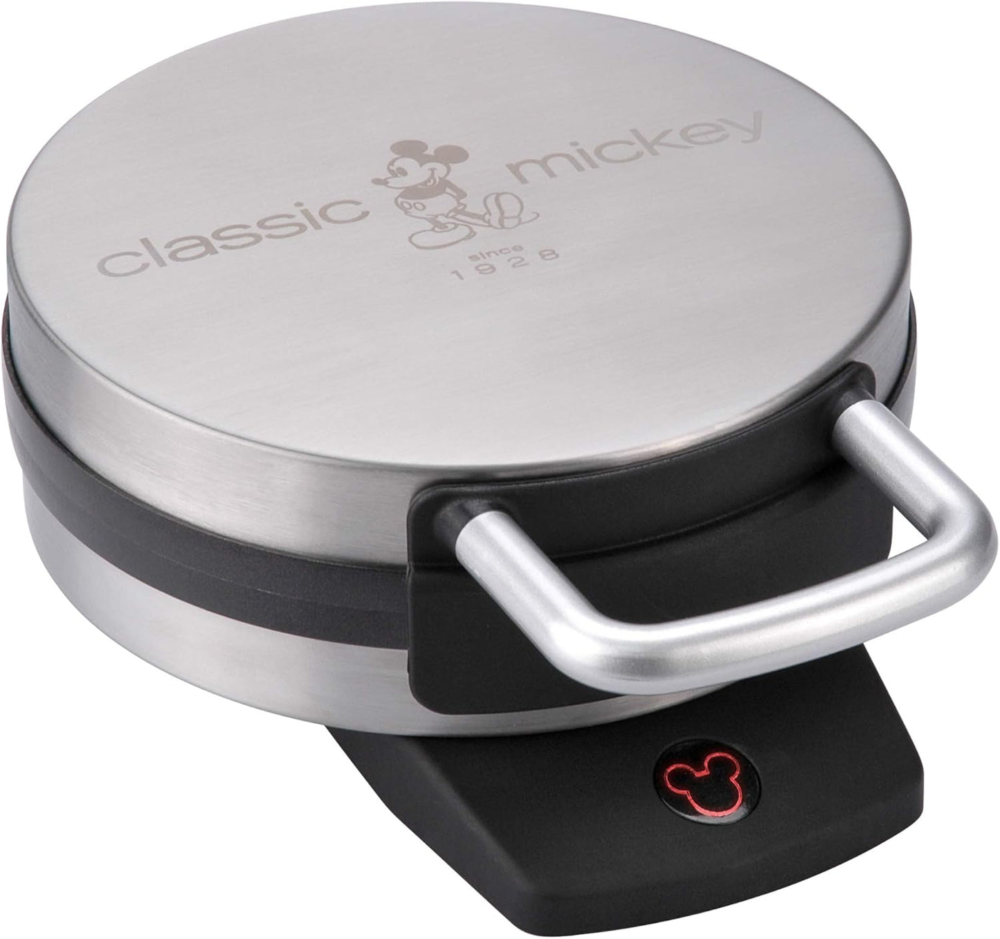 Disney Classic Mickey Waffle Maker by Select Brands - Disney Kitchen Appliances - Features Non-Stick Plates - Mickey Mouse Gift - 7" Waffles