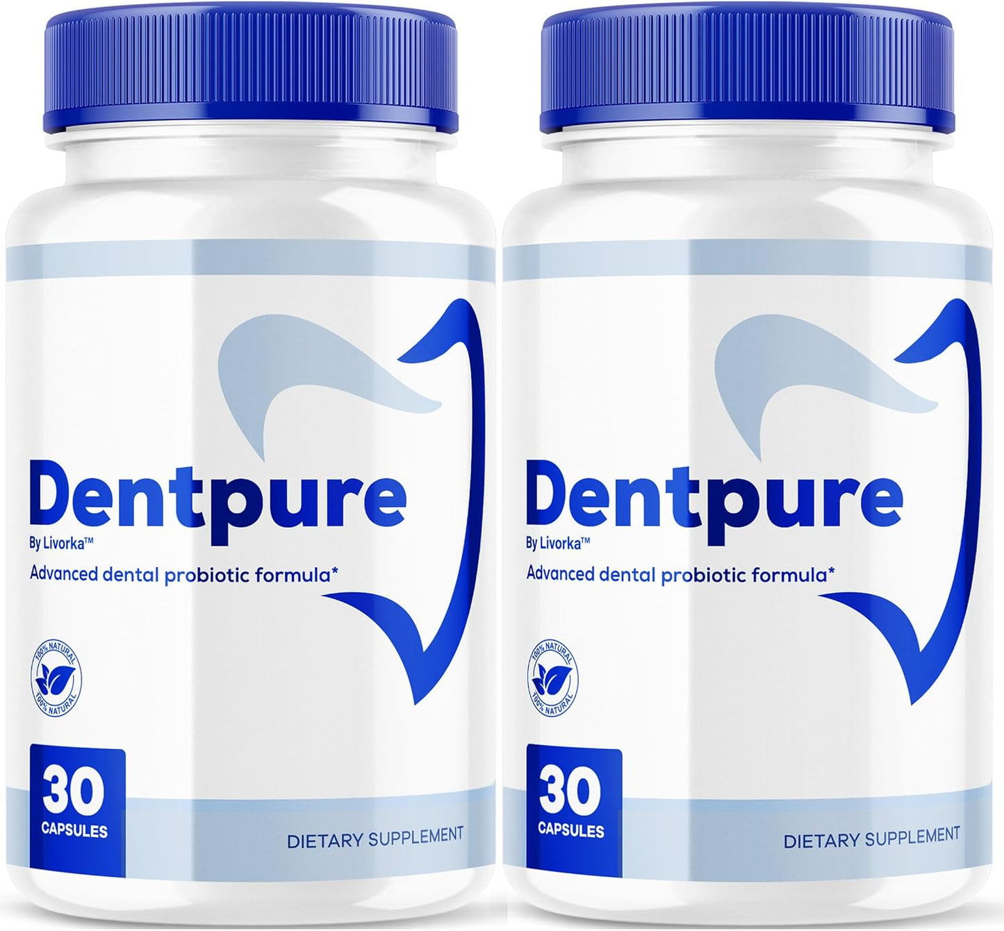 (2 Pack) Dentpure Probiotics - Official Dentpure Capsules Advanced Natural Formula Probiotic for Healthy Teeth and Gums, Dent Pure All Natural Dental Supplement Oral Probiotics 60 Capsules - 2 Months
