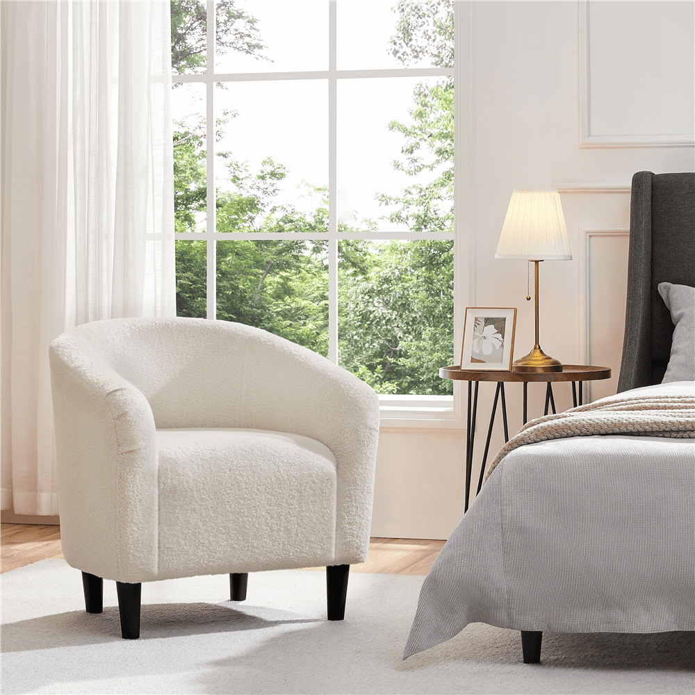 Renwick Upholstered Boucle Accent Chair for Livingroom, Ivory