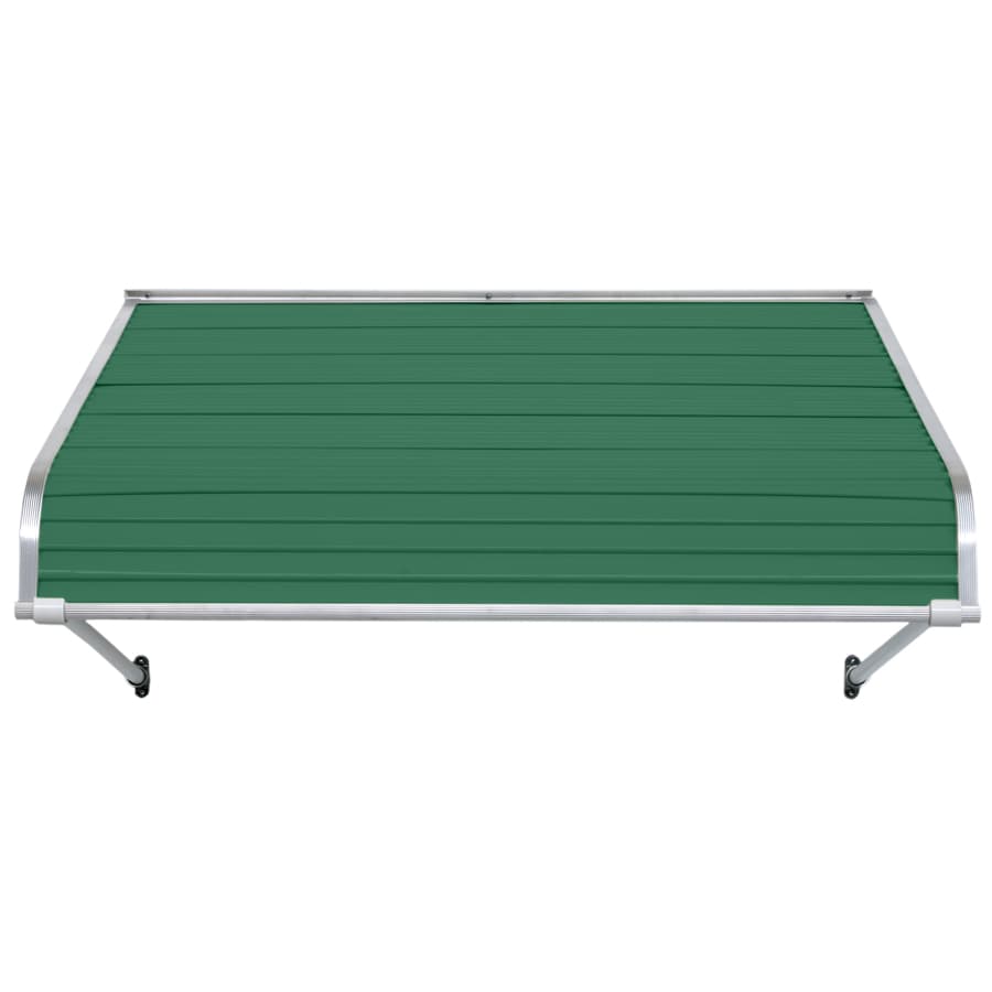 NuImage Awnings 1100 40-Inches Wide x 48-Inches Projection x 18-Inches Height Metal Fern Green Solid Fixed Door Awning