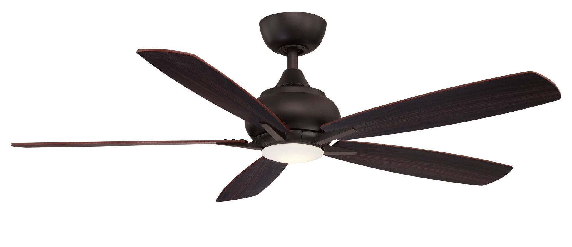 Fanimation Doren 52-in Integrated LED Dark Bronze with Dark Walnut Blades Ceiling Fan With Light - Remote Included ( 5 -Blade ) 2411248