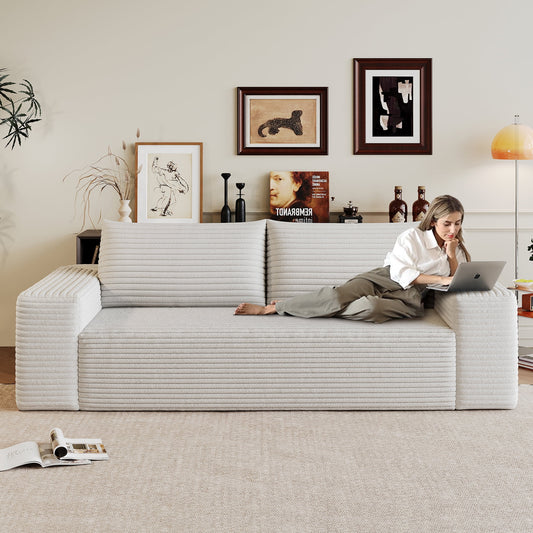 3 Setaser Sofa,71" Corduroy Deep Seat Couches,Comfy Loveseat Sofa for Living room, Bedroom,Conference room ,Apartment