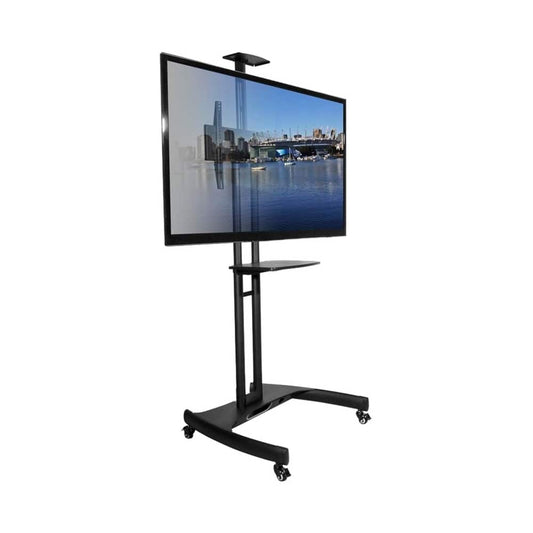 Kanto - Mobile TV Stand for Most Flat-Panel TVs Up to 65" - Black