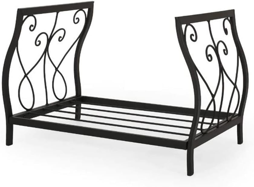Firewood Rack, Wrought Iron Fire Rack, Heavy Log Storage Rack, Fireplace Tools, Suitable for Indoor and Outdoor Use