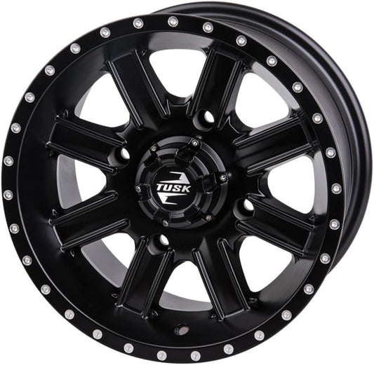 4/137 Tusk Cascade Wheel 12x7 5.0 + 2.0 Matte Black For Can-Am Outlander 500 H.O. EFI XT 2008