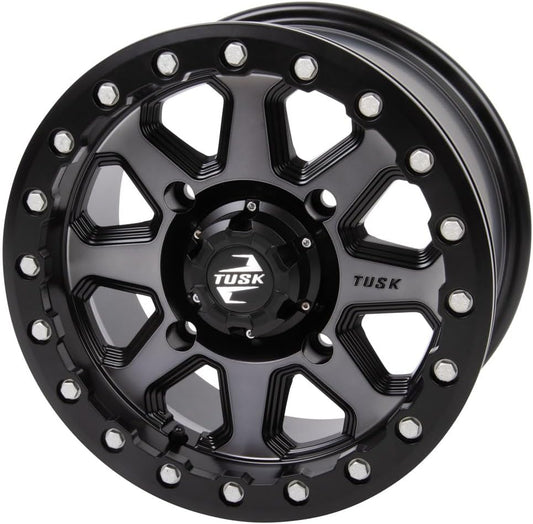 4/156 Tusk Uinta Beadlock Wheel 14x7 5.0 + 2.0 Gunmetal/Black For Polaris RZR Pro XP Ultimate 2020-2025