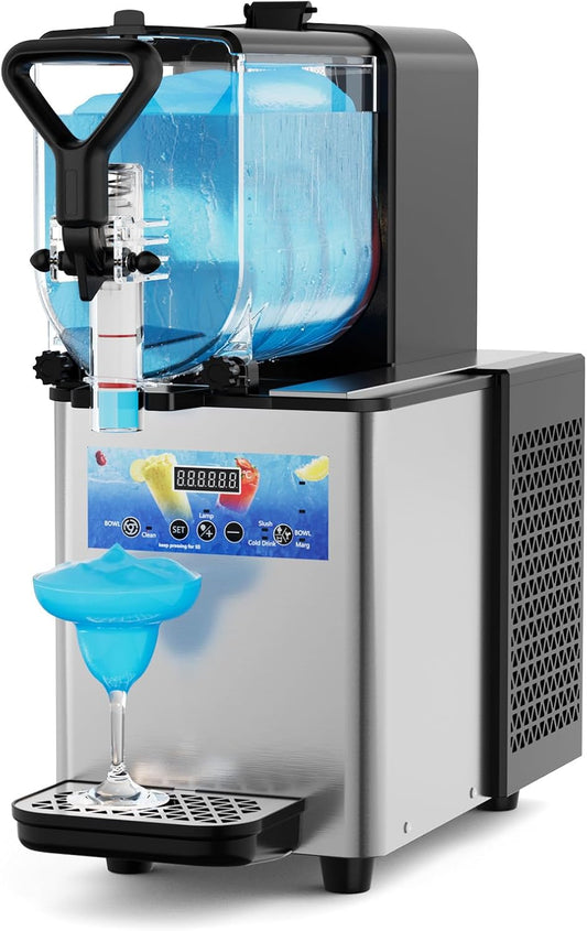 Mojgar 3L Slushie Machine,165W Slushy Machine for Home & Commercial,Margarita Machine with LED Light,with Self-cleaning Mode,For Alcohol Beverage Cocktail Juice