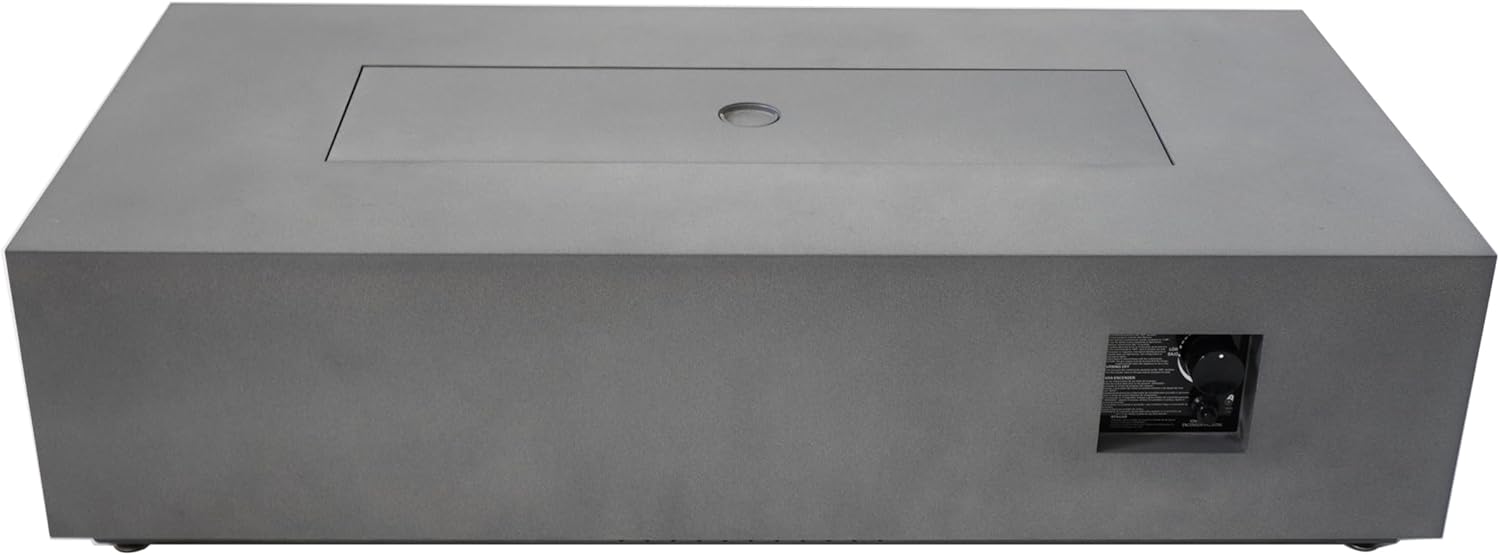 52" Propane Steel Fire Pit Table with Lid, 50000 BTU Gas Fire Pit for Outside Patio and Garden, with Lava Rock & Waterproof Cover, Grey