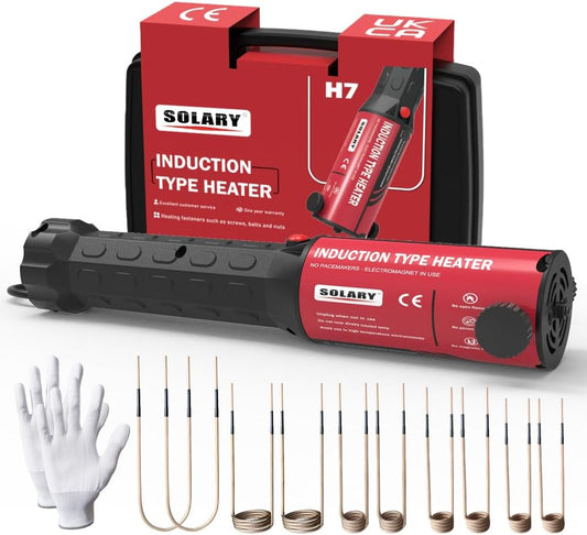 Solary Professional Induction Bolt Heater Kit: 110V 1200W High Power Magnetic Tool for Removing Seized Rusted Automotive Bolts
