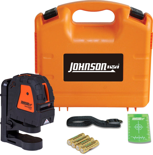 Johnson Level 200-ft Green Self-Leveling Cross-line Laser Level 40-6657