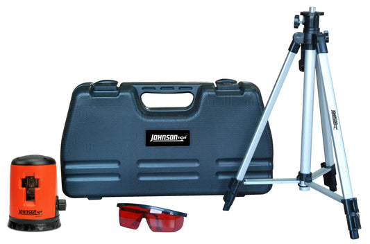 Johnson Level 100-ft Red Self-Leveling Line Generator Laser Level Kit 40-0921