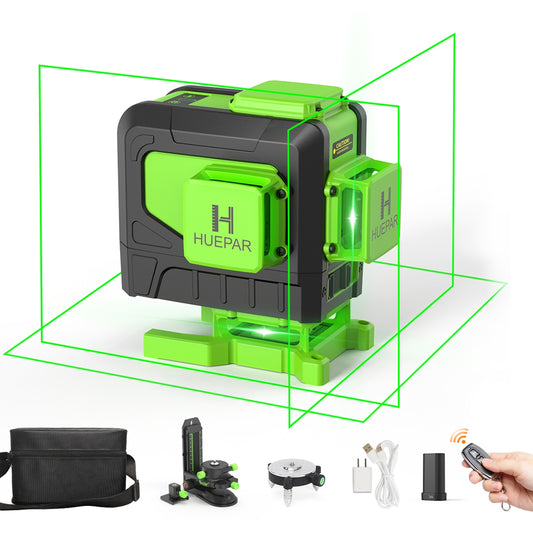 Huepar 165-ft Green Self-Leveling Cross-line Laser Level 903DG