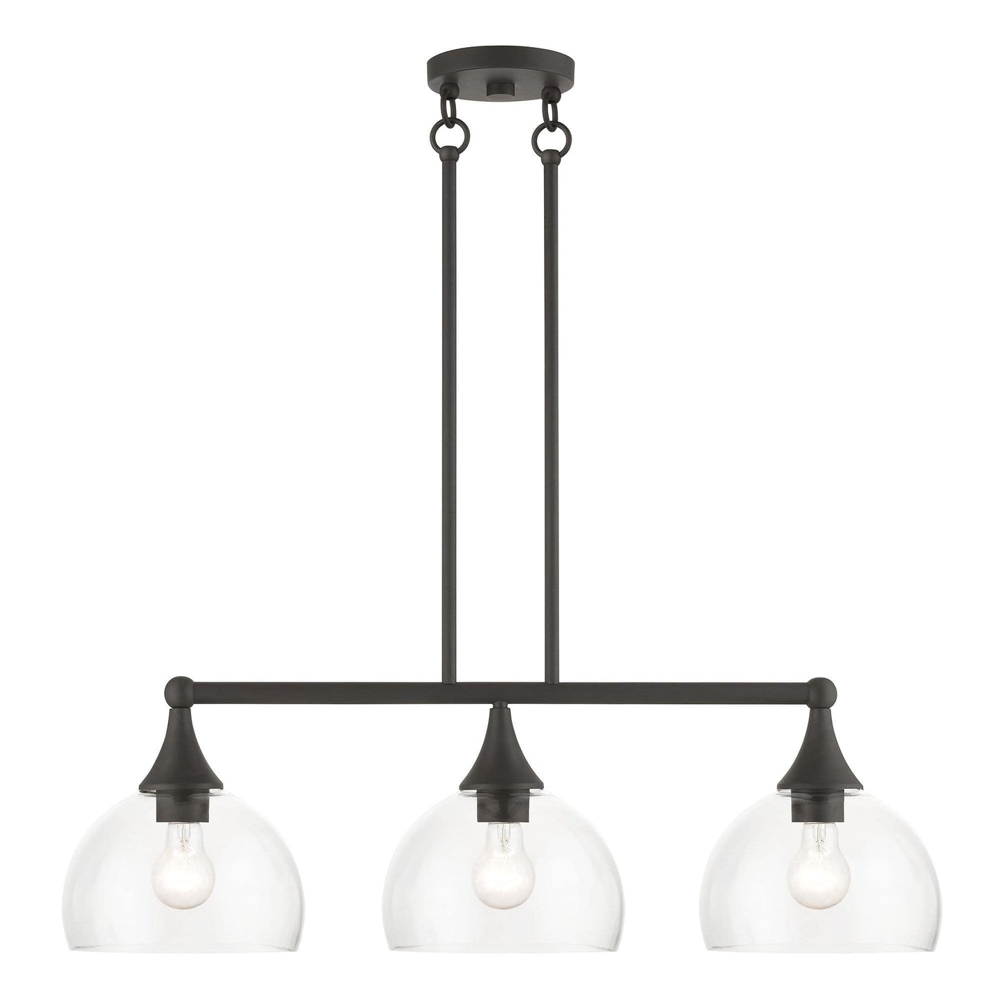 Livex Lighting Glendon 3 - Light - Bronze /  Bronze / Dark Brown Steel Chandelier