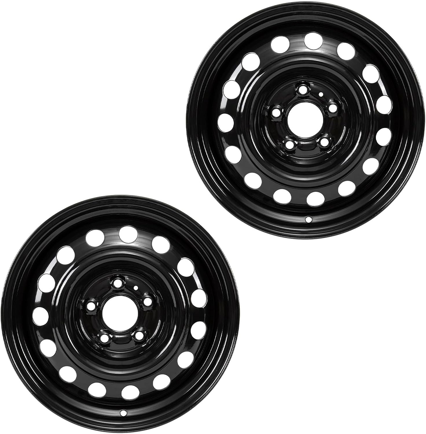 New 16 Inch Painted Black Steel Wheel Rim for Kia Soul 2020 2021 2022 2023 2024 16x6.5" Single Replacement Car Wheel Rims (2)