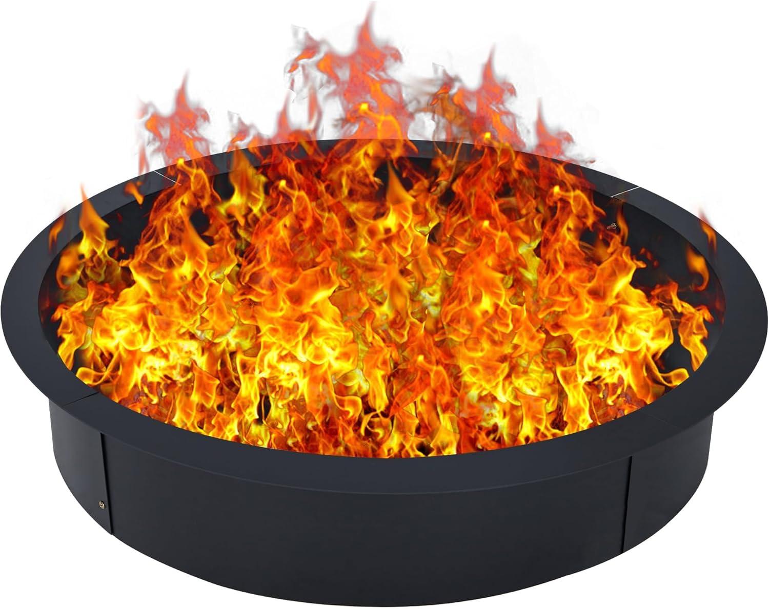 39 Inch Fire Ring for Outside Fire Pit - 2.5MM Fire Pit Ring Insert,Outside Wood Burning DIY,39"x45"x10"