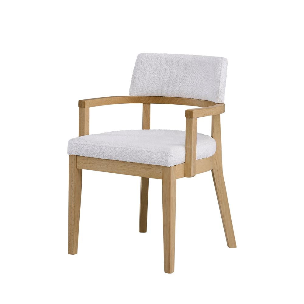 Acme Furniture Kasem Side Chair(Set-2), Gorge Fabric & Oak Finish
