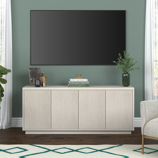 Henn&Hart 57.13" Alder White MDF TV Stand