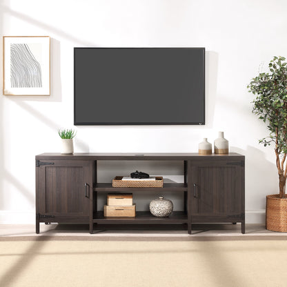 Mainstays Farmhouse TV Stand for TVs up to 70", Rustic Weathered Oak