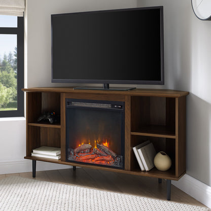 Manor Park Corner Fireplace TV Stand for TVs up to 55", Grey Wash
