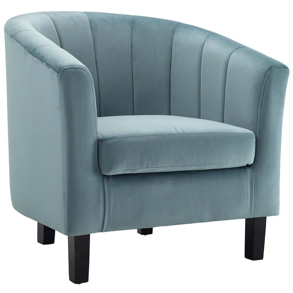 Modway Prospect Channel Tufted Performance Velvet Armchair in White