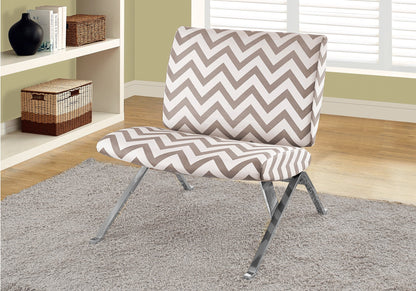 Monarch Specialties Accent Chair, Armless, Fabric, Living Room, Bedroom, Green Fabric, Chrome Metal