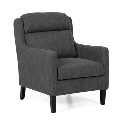 Noble House Adeel Faux Leather Club Chair, Dark Brown