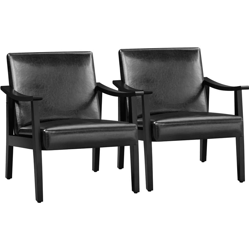 Renwick Mid-Century Modern Boucle Fabric Accent Chair, Set of 2, Ivory