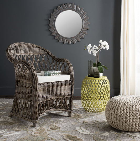 SAFAVIEH Inez Classic Wicker Club Chair, Natural